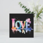 Love Buchstaben in Pastellfarben 3D Kaart (Staand voorkant)