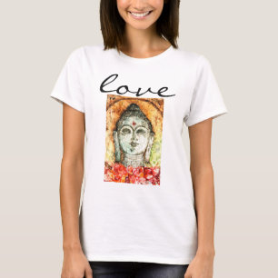 Love Buddha Waterverf Art Flowy Shirt