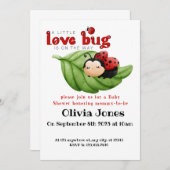 Love Bug Baby shower Kaart (Voorkant / Achterkant)