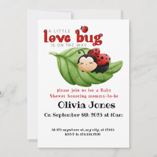 Love Bug Baby shower Kaart