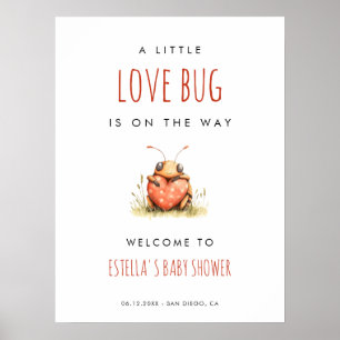 Love Bug Baby Shower Welkom Poster