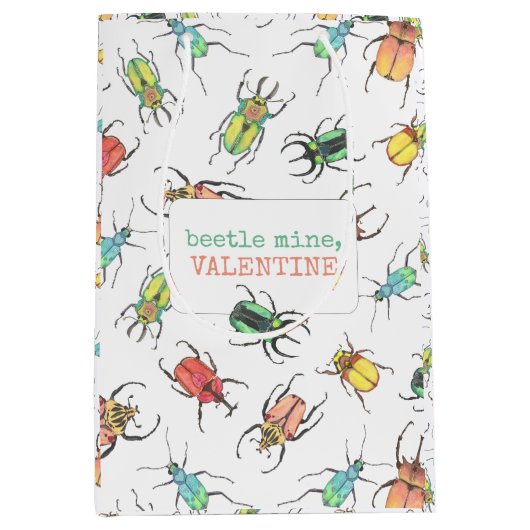 Love Bug Beetle Valentijnsdag Medium Cadeauzakje (Voorkant)