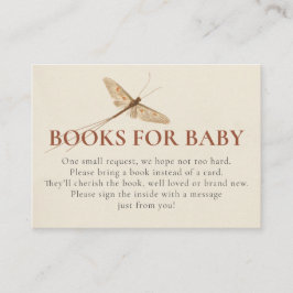 Love Bug Books for Baby shower Insert Kaart