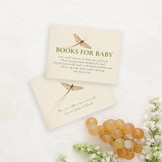 Love Bug Books for Baby shower Insert Kaart