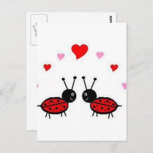 Love Bug Briefkaart (Voorkant / Achterkant)