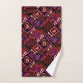 Love Bug & Cute Heart Pattern Bad Handdoek (Handdoek)