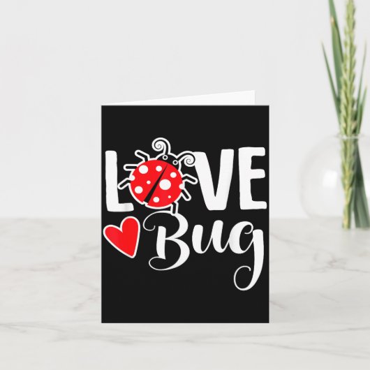 Love Bug Cute Valentine's Day Party Ladybug Kaart (Voorkant)