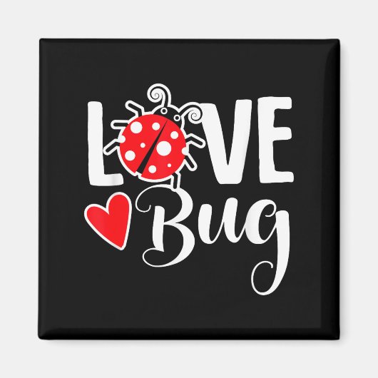 Love Bug Cute Valentine's Day Party Ladybug  Magneet (Voorkant)
