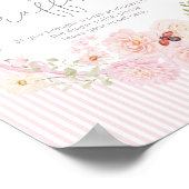 Love Bug Diaper Raffle Bow Wildflower Baby Shower Poster (Hoek)