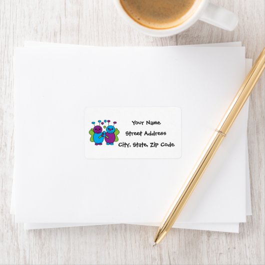 Love Bug Étiquette de adresse (En situation)