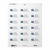 Love Bug Étiquette de adresse (Feuille entière)