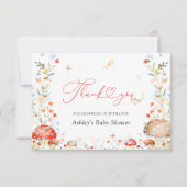 Love Bug Fleur sauvage Baby shower Merci (Devant)