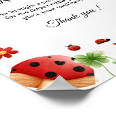 love bug insect Luier Raffle baby shower teken Poster (Hoek)