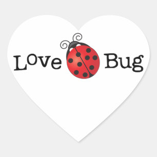 Love Bug - Ladybug Hart Sticker