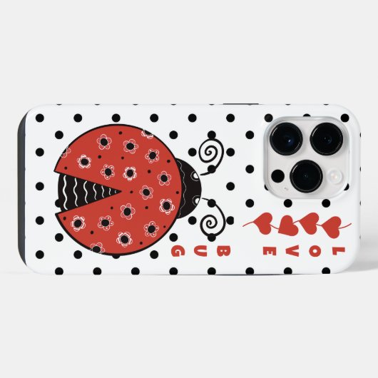 Love Bug Ladybug Tough Phone Case iPhone Hoesje (Achterkant horizontaal)