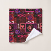 Love Bug & mignon Motif de coeur (Gant de toilette)