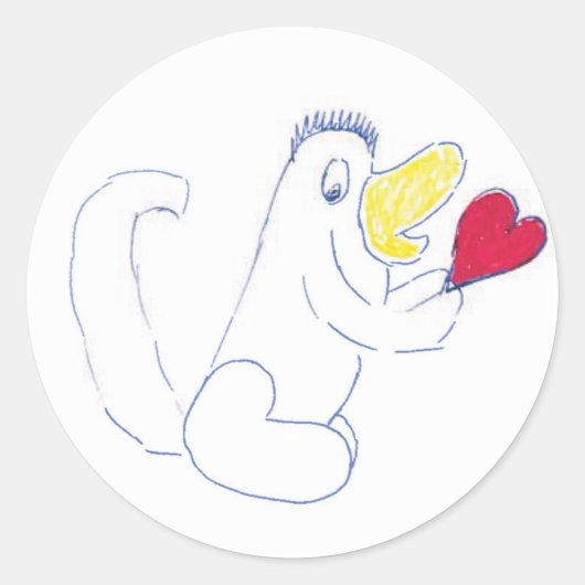 Love Bug Round Sticker (Voorkant)