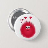 Love Bug Valentijnsdag Button (Voorkant /achterkant)