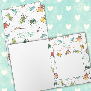 Love Bug Valentijnsdag Notitiekaartje