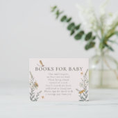 Love Bug Wildflower Books for Baby Shower  Informatiekaartje (Staand voorkant)