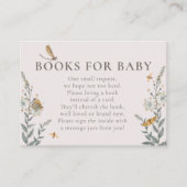 Love Bug Wildflower Books for Baby Shower Informatiekaartje (Voorkant)