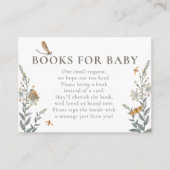 Love Bug Wildflower Books for Baby Shower Informatiekaartje (Voorkant)