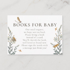 Love Bug Wildflower Books for Baby Shower Informatiekaartje