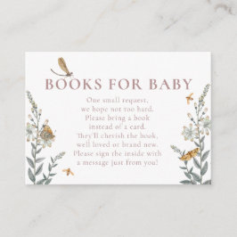Love Bug Wildflower Books for Baby Shower Informatiekaartje