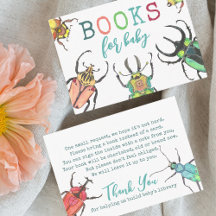 Love Bugs Baby shower Boeken voor Baby Verzoek