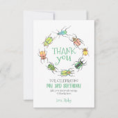 Love Bugs Beetles Carte de remerciements (Devant)