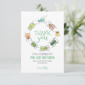 Love Bugs Beetles Carte de remerciements (Debout devant)