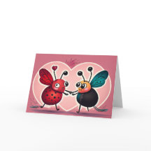 Love Bugs Note Kaart