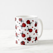 Love Bugs Red Ladybugs Koffiemok (Voorkant rechts)