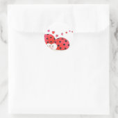 Love Bugs Ronde Sticker (Tas)