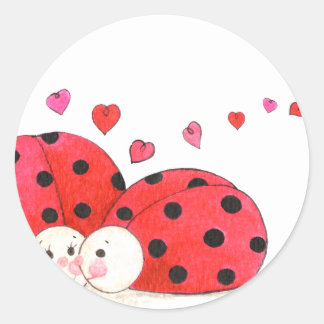 Love Bugs Ronde Sticker