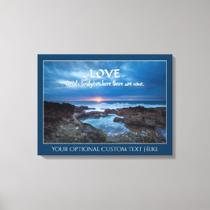 Love Builds Bridges impression de toile de texte p