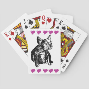 Love Bulldog hond klassieke speelkaarten