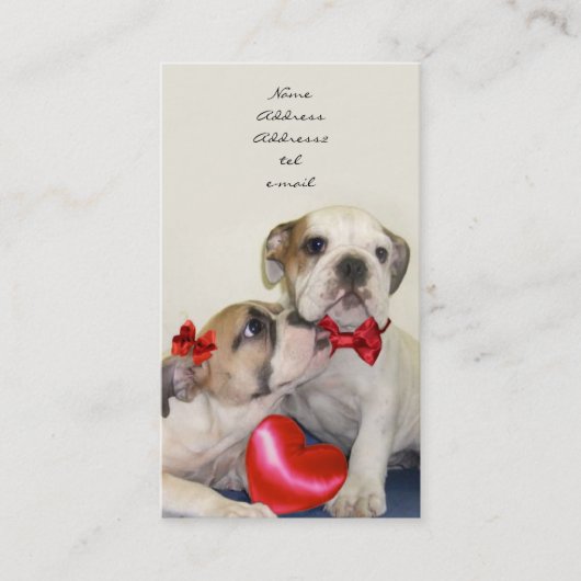 Love Bulldogs visitekaartje (Voorkant)