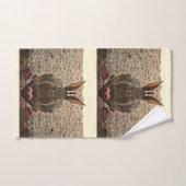 "Love Bunny" Bathroom Towel Set Bad Handdoek (Handdoek)