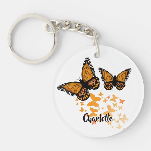 Love Butterflies Personalized   Sleutelhanger (Voorkant)