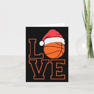 Love Bysketbyll Team Fan Pet Christmas Bysketbyll Kaart