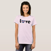 Love Cabo Verde Flag Hart T-shirt (Voorkant volledig)