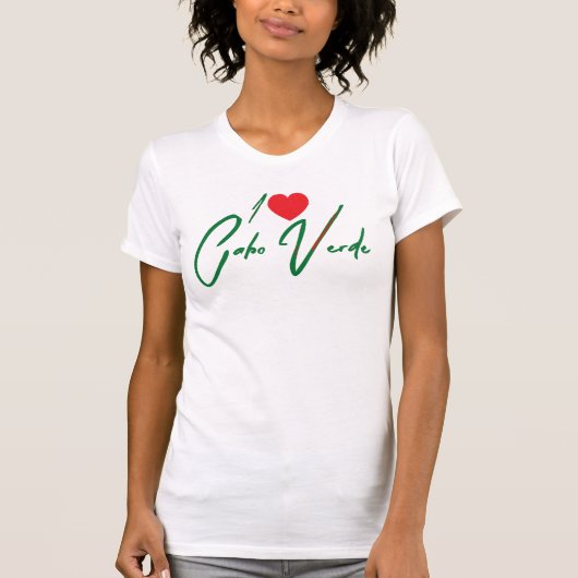 Love Cabo Verde Typo T-shirt (Voorkant)
