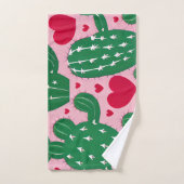Love Cactus Motif (Serviette à main)