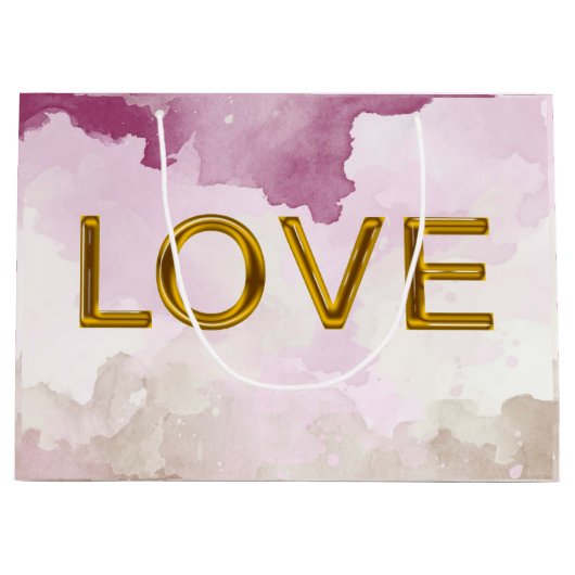 'LOVE' cadeautas (maat groot) (Voorkant)