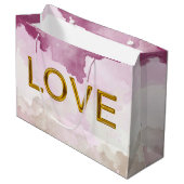 'LOVE' cadeautas (maat groot) (Voorkant Gekanteld)