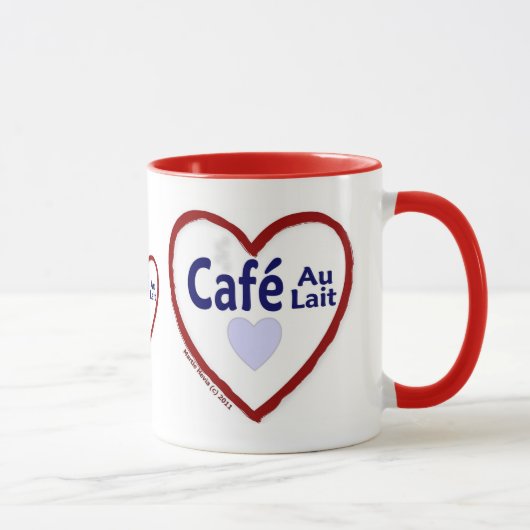 Love Café Au Lait - Ringer Mug (Droite)