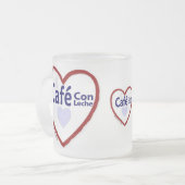 Love Café Con Leche - Frosted Mok (Voorkant links)