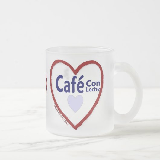 Love Café Con Leche - Frosted Mok (Rechts)