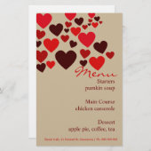 Love Cafe Wedding Menu Stationery (Voorkant / Achterkant)